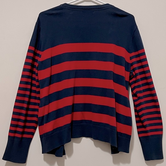 Blue/Red Striped Cardigan - Picture 2 of 6